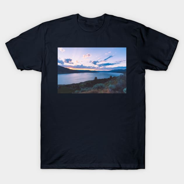 Okanagan Lake Sunset View T-Shirt by Amy-K-Mitchell